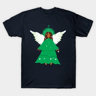 Green Xmas Angel T-Shirt